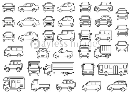 車のシルエット パステルカラー 商用利用可能な写真素材 イラスト素材ならストックフォトの定額制ペイレスイメージズ