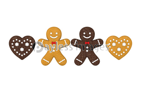 ジンジャーブレッドマン クッキー クリスマス 3dイラスト ストックフォトの定額制ペイレスイメージズ