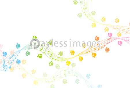 戌 年賀状 音符 背景 商用利用可能な写真素材 イラスト素材ならストックフォトの定額制ペイレスイメージズ