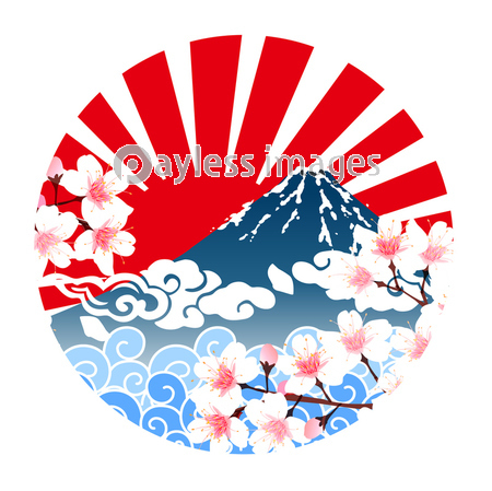 富士山 桜 春 アイコン 商用利用可能な写真素材 イラスト素材ならストックフォトの定額制ペイレスイメージズ