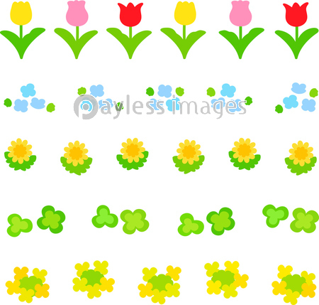 春の花のデコレーションイラスト ストックフォトの定額制ペイレス