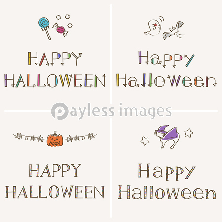 Happy Halloween 手書きフォント ストックフォトの定額制ペイレスイメージズ