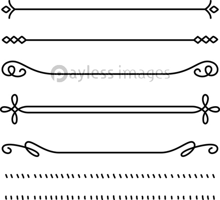 手書きの飾り線のセット 商用利用可能な写真素材 イラスト素材ならストックフォトの定額制ペイレスイメージズ