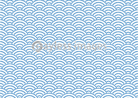 シームレスな和柄パターン 青海波 点描 ストックフォトの定額制ペイレスイメージズ