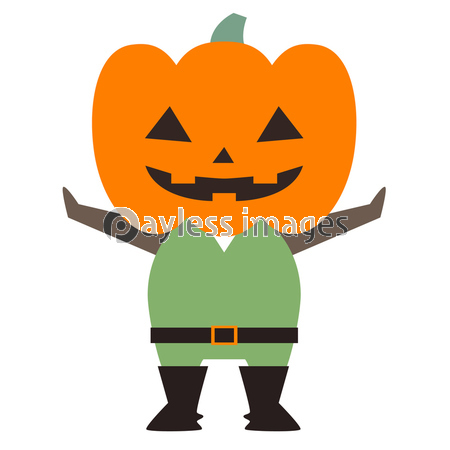 かぼちゃ男のハロウィン仮装のイラスト 商用利用可能な写真素材 イラスト素材ならストックフォトの定額制ペイレスイメージズ