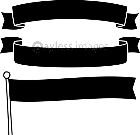 手描きの黒いバナー フラッグ ストックフォトの定額制ペイレス