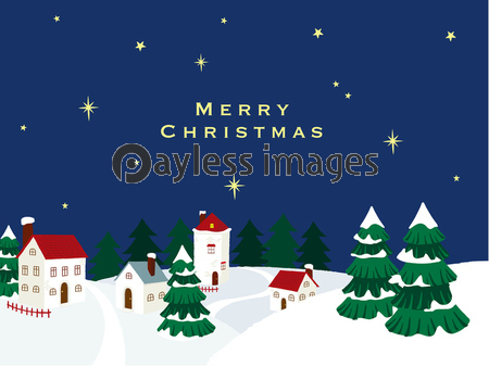 クリスマス 町並みイラスト 商用利用可能な写真素材 イラスト素材ならストックフォトの定額制ペイレスイメージズ