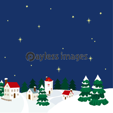 クリスマス 町並みイラスト 商用利用可能な写真素材 イラスト素材ならストックフォトの定額制ペイレスイメージズ