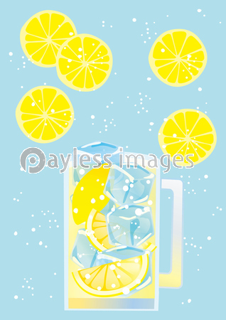 レモンサワー イラスト ストックフォトの定額制ペイレスイメージズ