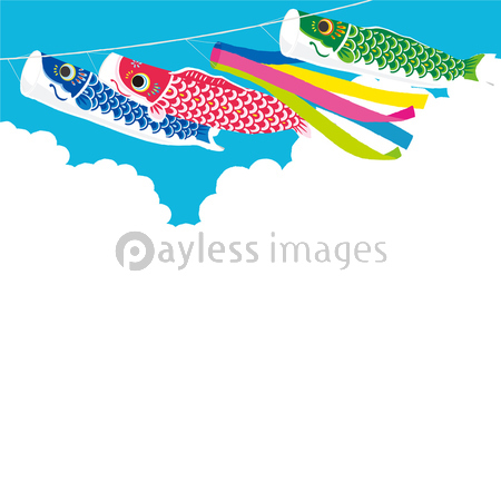 鯉のぼり 背景イラスト 商用利用可能な写真素材 イラスト素材ならストックフォトの定額制ペイレスイメージズ