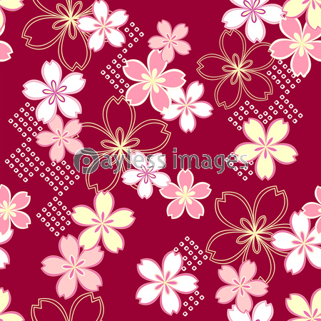 桜パターン壁紙 商用利用可能な写真素材 イラスト素材ならストックフォトの定額制ペイレスイメージズ