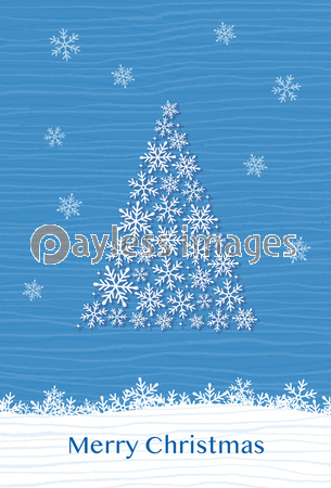 おしゃれな雪の結晶のツリーのクリスマスカード ストックフォトの定額制ペイレスイメージズ