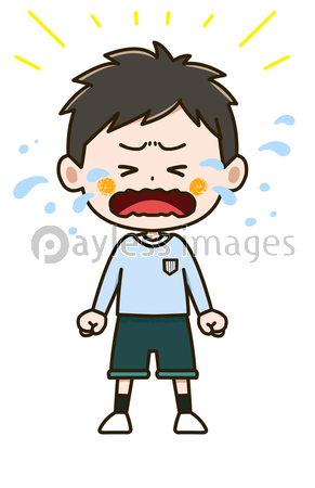 大泣きする男の子 ポーズ イラスト ストックフォトの定額制ペイレスイメージズ