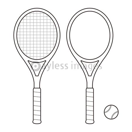 ガットが張ってあるテニスラケットとガットなしのテニスラケットとボールのセット ベクターイラスト 商用利用可能な写真素材 イラスト 素材ならストックフォトの定額制ペイレスイメージズ