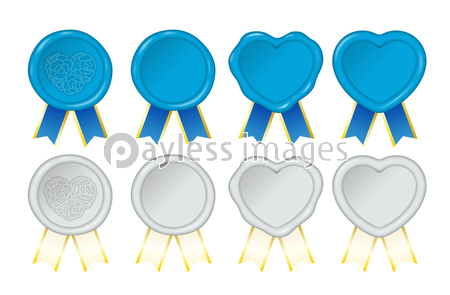 リボン付き ハート型シーリングワックス ストックフォトの定額制ペイレスイメージズ