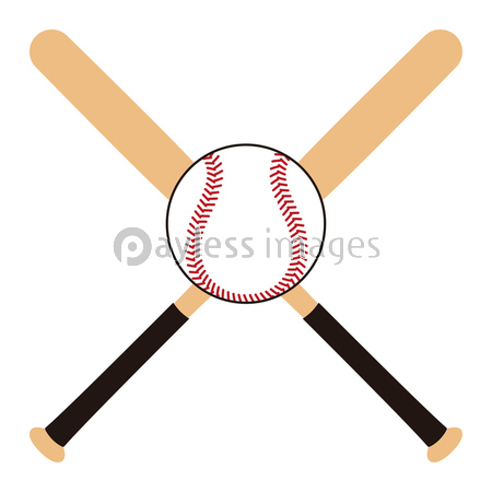 野球用具のイラスト 野球ボール 野球用バット ストックフォトの定額制ペイレスイメージズ