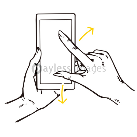 スマホ操作 イラストセット ストックフォトの定額制ペイレスイメージズ