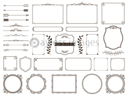 飾り罫 フレーム セット - 商用利用可能な写真素材・イラスト素材ならストックフォトの定額制ペイレスイメージズ