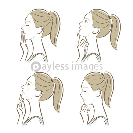 女性の横顔の表情イラスト 商用利用可能な写真素材 イラスト素材ならストックフォトの定額制ペイレスイメージズ