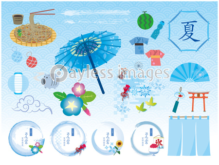 日本の夏素材イラスト ストックフォトの定額制ペイレスイメージズ