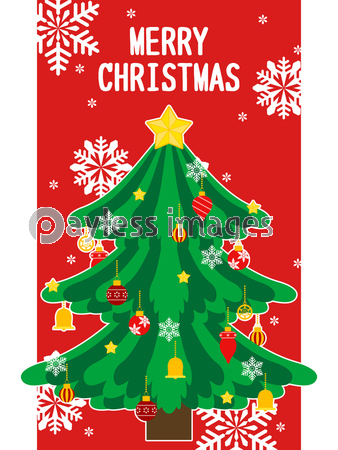 シンプルなクリスマスツリーのイラスト背景 商用利用可能な写真素材 イラスト素材ならストックフォトの定額制ペイレスイメージズ