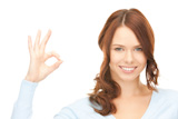 woman showing ok sign