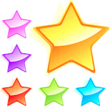 Set of colorful stars