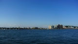 江の島から見る片瀬東浜の風景