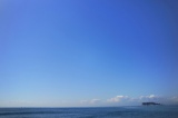 青い空と青い海、そして江の島