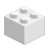 ブロック おもちゃ 4つはめ込み式立体 ホワイト