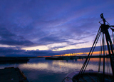 道北　抜海漁港の日没