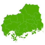 広島　地図　緑　アイコン