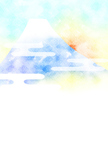 富士山と初日の出年賀状